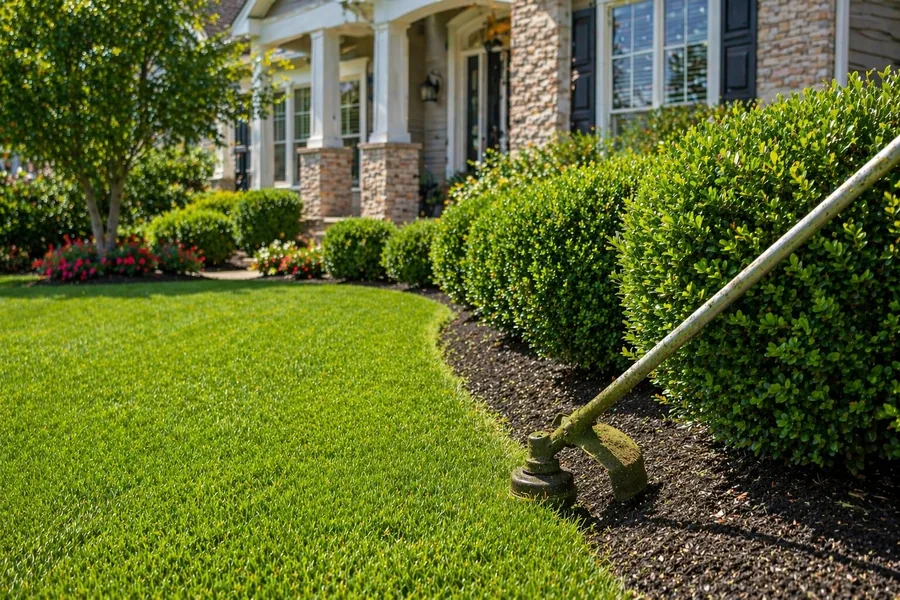 Duck Duck Mow crew mowing a premium lawn